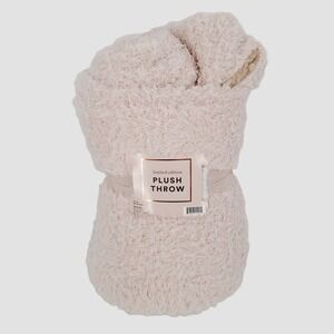 Ulta Beauty Limited Edition Plush Throw Blanket Blush‎ Pink Tan 50x60 Reversible